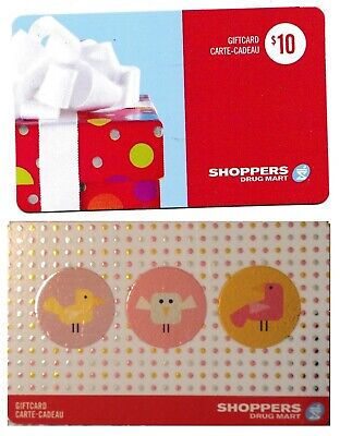 SHOPPERS DRUG MART SDM gift cards ⚕️℞ pharmacy store Collectible