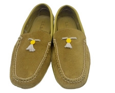 L.L. Bean Loafers Womens 8 M Olive Green Suede Driving Comfort Shoes Flats