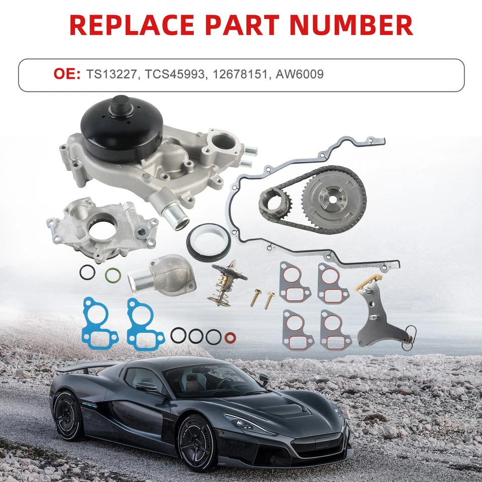 Timing Chain Kit Water Oil Pump For Chevrolet Tahoe GMC Yukon 2007-2009 5.3L V8 Foto 2 de 4