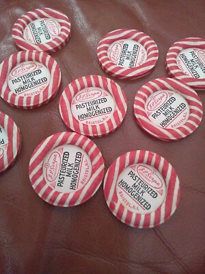 1950-60s Bristol RI milk bottle caps (10) J.P SERPA Creamery 
