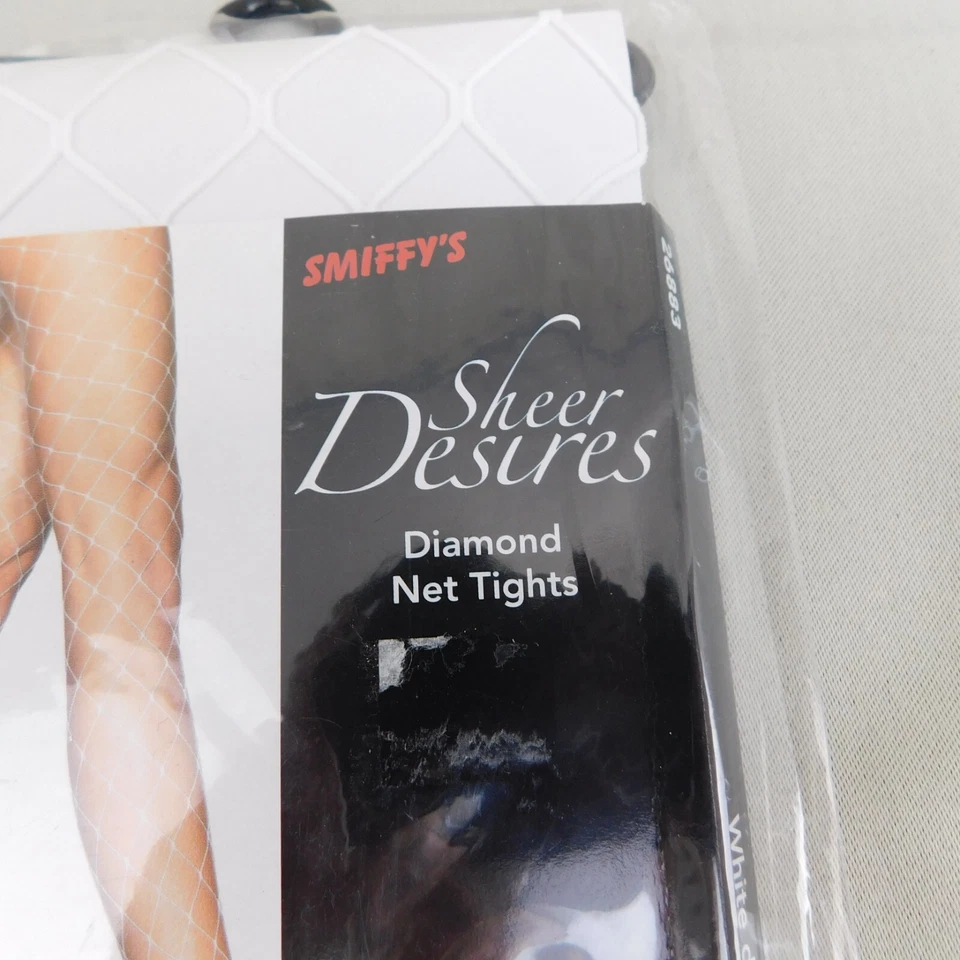 Medias Smiffy's Sheer Desires 26883 Diamond-Net Fishnet - blancas #6634 Foto 4 de 4