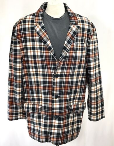 BUFFALO DAVID BITTON Plaid Blazer Jacket Sport Coat sz L | Manteau Poches Sertie - Foto 1 di 11