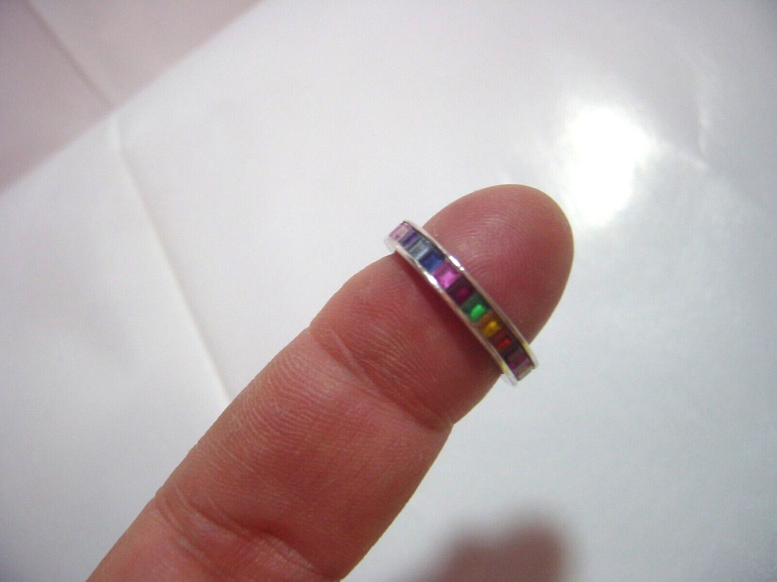 Vintage Solid Silver full band Ring-Superb mixed … - image 3