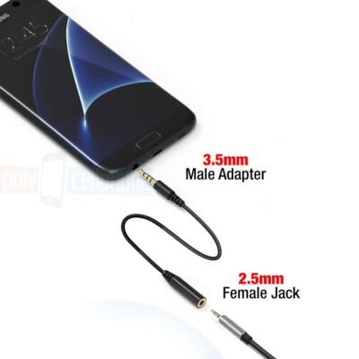 Jabra 2.5mm Female to 3.5mm Male 4-Pole Headset Headphone Stereo