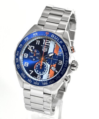 TAG Heuer Formula 1 Quarz 43mm Chronograph Gulf Special Edition (ungetragen)