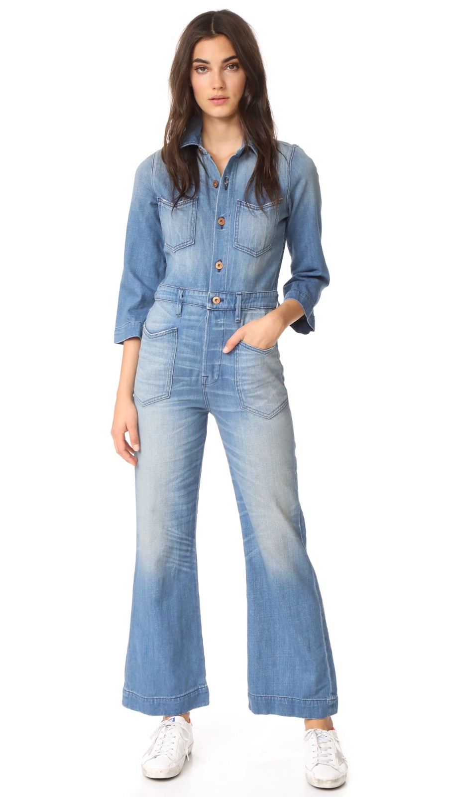 NSF Charley mechanic flare denim jumpsuit - madewell P / XS