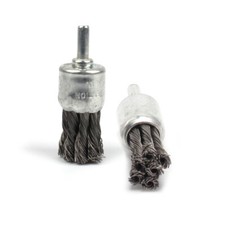 2Pcs 20&25mm Torsion Knot Wire Steel Wheel Brush 6mm Shank For Die Grinder