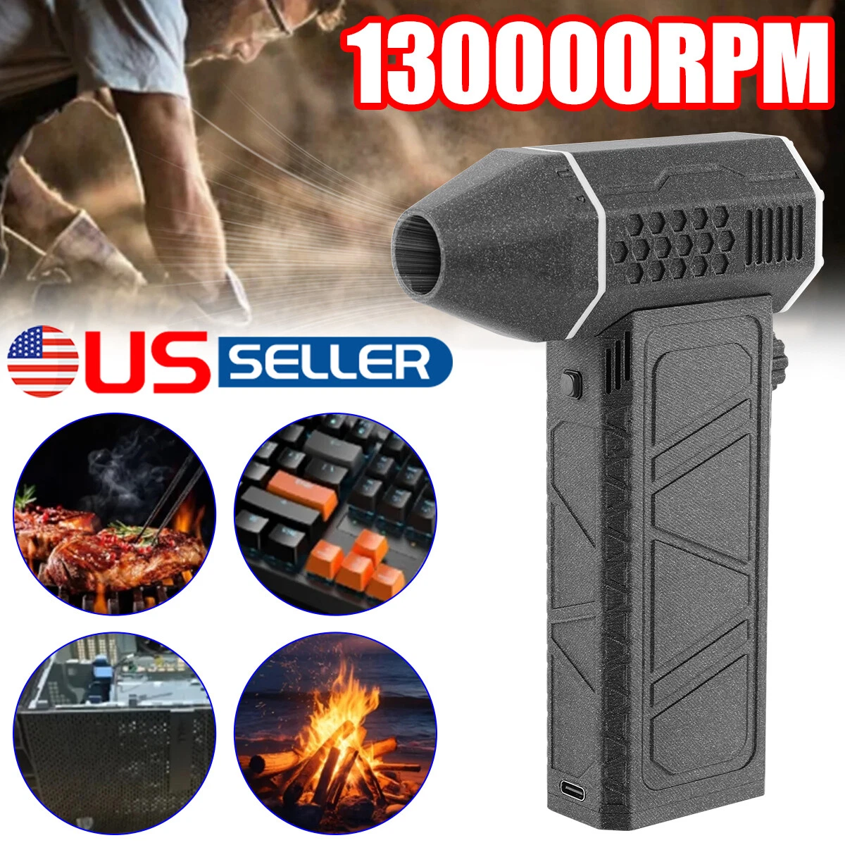 130000 RPM Turbo Blower Jet Fan Rechargeable Violent Turbofan