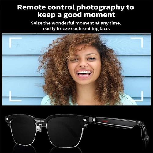 Smart Glasses,Remote Camera & Bluetooth Sunglasses Open Ear Speaker Headphone - Picture 10 of 21