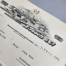 Briefbogen A. Ibach & Co. Remscheid-Vieringhausen Werkzeugfabrik 1930