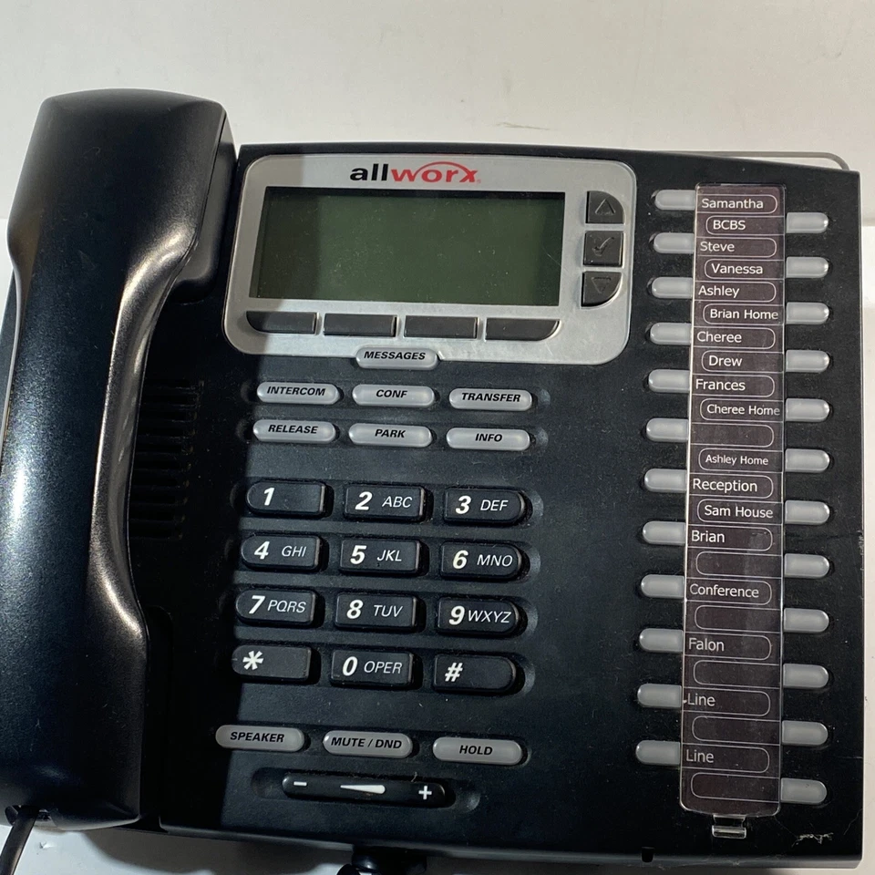 Allworx 9224 IP Phone With Power Cord/ Handset/ Stand  (used) - Image 2 of 4