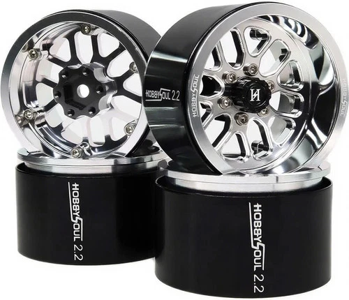 2.2 Beadlock Wheels Wide 40Mm Adjustable Negative Offset Rims for 1/10 RC Crawle - Picture 1 of 7