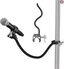 Gooseneck Microphone Stand,19.69" Flexible Adjustable Arm Super Crab Clamp Mic