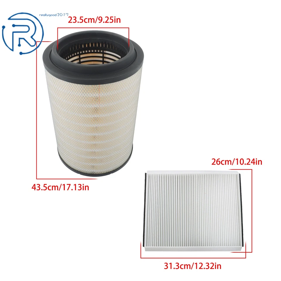 1 x Motor + 2 × Filtro de aire de cabina compatible apto para camiones Volvo VNL (2004-2024) Foto 2 de 4