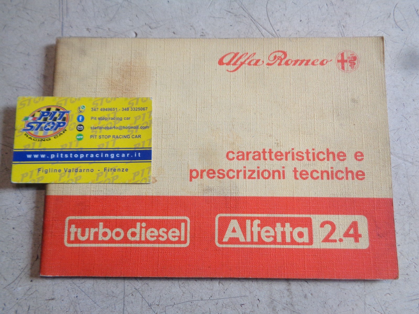 LIBRETTO CARATTERISTICHE TECNICHE E DATI ALFA ROMEO ALFETTA 2.4 TURBO DIESEL