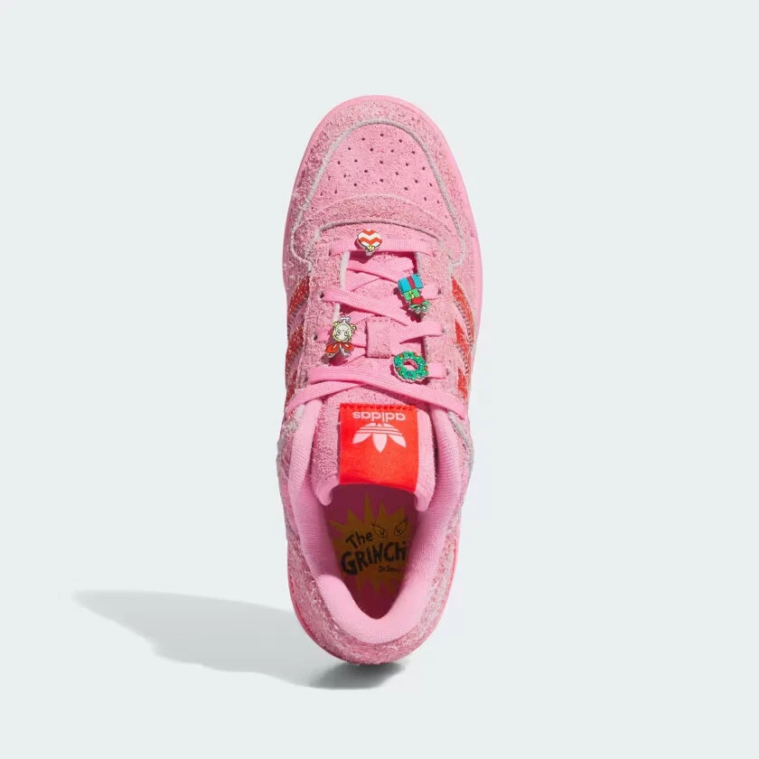 [NEW] Women's adidas Forum Low CL "The Grinch" Shoes Pink Size 6.5 ID8895 NIB thumbnail 4
