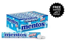 Mentos Chewy Mint Candy Roll, Mint, Non Melting, Party, 14 Pieces (Pack of 15)