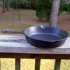 Vintage 1940's LODGE Cast Iron NO.6 Three Notch Heat Ring 9" SKILLET FRY PAN NR