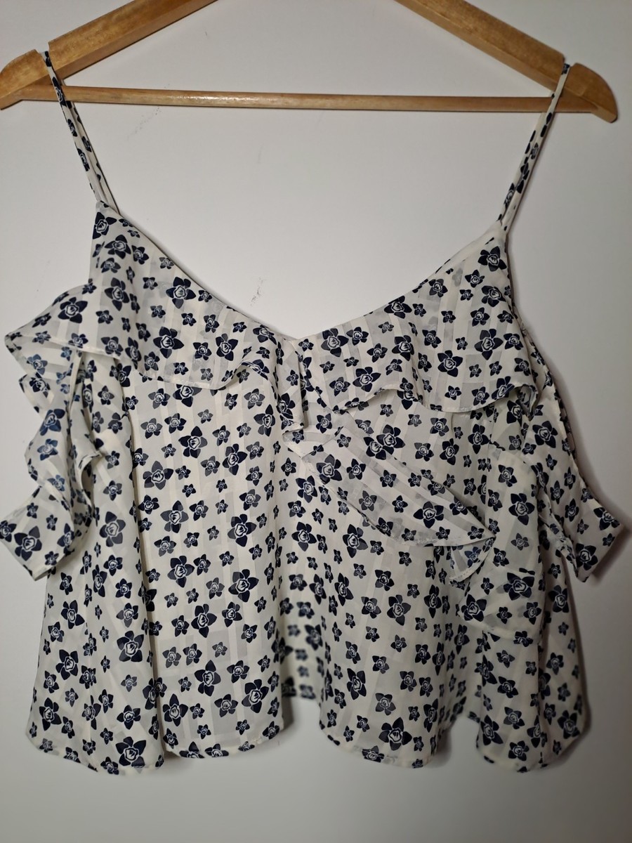 Top Sans Manches Topshop - Taille 14, Modèle Court (crop Top), Multicolore, NEUF Avec étiquette