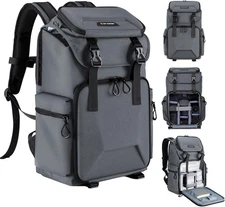 K&F Concept 25L Camera Backpack Hard Shell Bag Large Capacity Photography Case