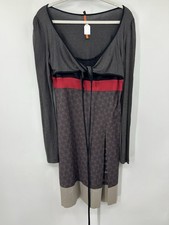 Cop.Copine Dress Long Sleeve V Neck Color Blo...