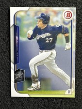 CARLOS GOMEZ #57 2015 Bowman Baseball QTY Milwaukee Brewers