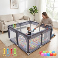 Baby Playpen 50x50 Large Play Yard for Babies and Toddlers, Indoor Outdoor Pl...