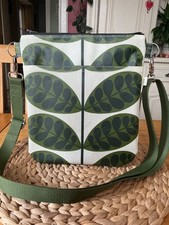 Cross body bag - new - HANDMADE with Orla Kiely Botanica Stem Oilcloth