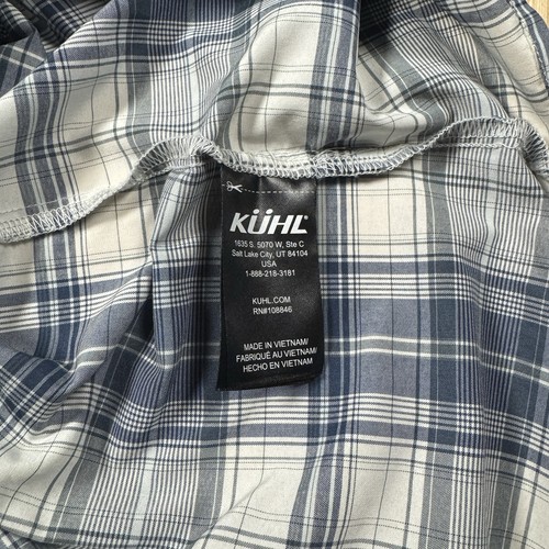 Kuhl Response Lite Long Sleeve Snap Shirt Blue Sz M 7479 Hiking Fishing Outdoor - Picture 14 of 16