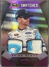 2016 Panini Certified NASCAR Racing SCS-BS Brian Scott Purple Dual Patch #10/10