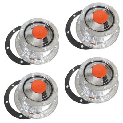 Trailer Hub Cap w/ Oil Port & Side Fill Plug Replace Stemco 343-4009 3434009 4pc