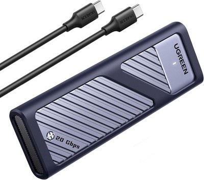 UGREEN M.2 NVMe und SATA SSD Gehäuse, 20Gbps NVMe Gehäuse mit USB 3.2 Suppo