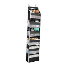 Door Hanging Organizer Nursery Closet Cabinet Baby Storage with 6 LAYER Black