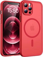 HandyhüLle Magsafe StoßFest Kratzfest Transluzente RüCkseite Rot FüR Iphone 12