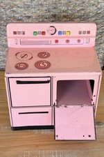 VTG 1950 Wolverine Tin Litho Pink Toy Kitchen Stove Metal Retro Collectible