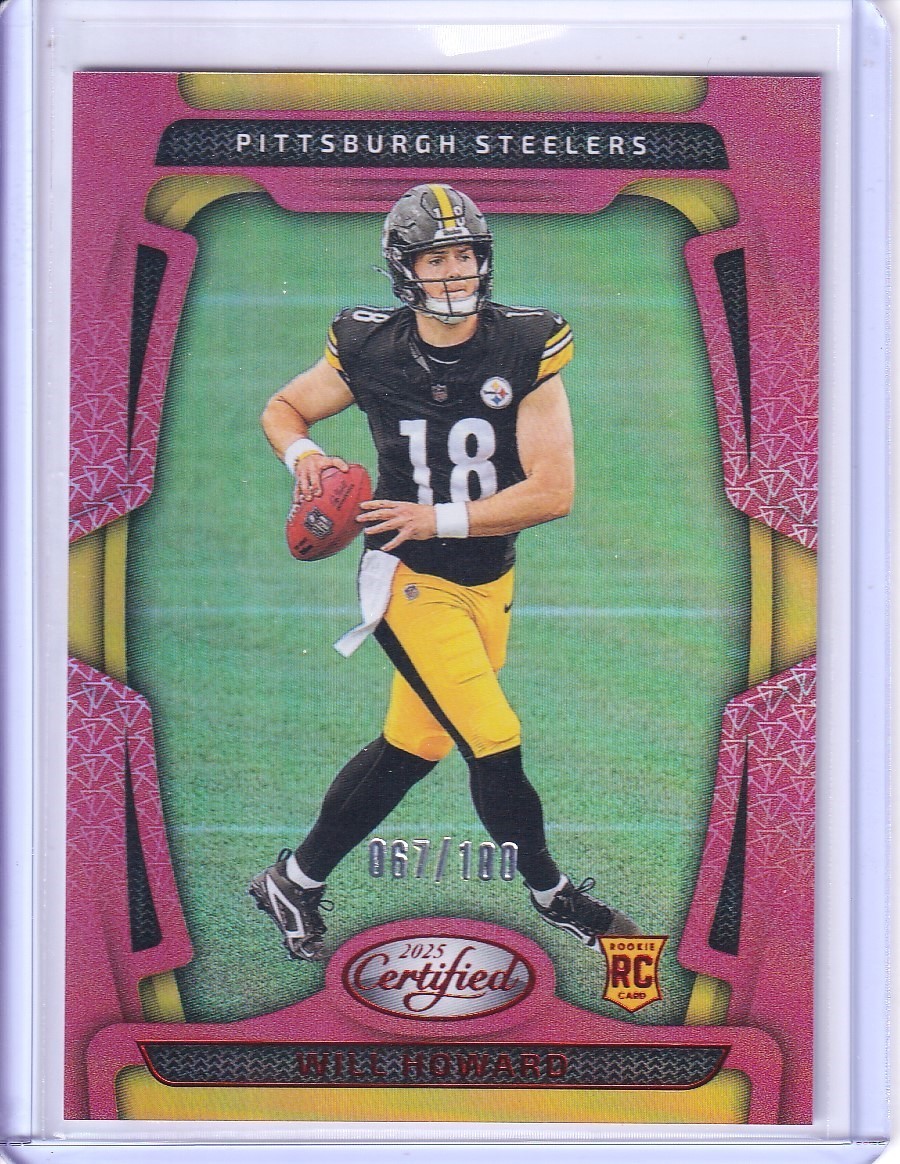 2025 Certified WILL HOWARD #104 Mirror RED of RC /100 Steelers
