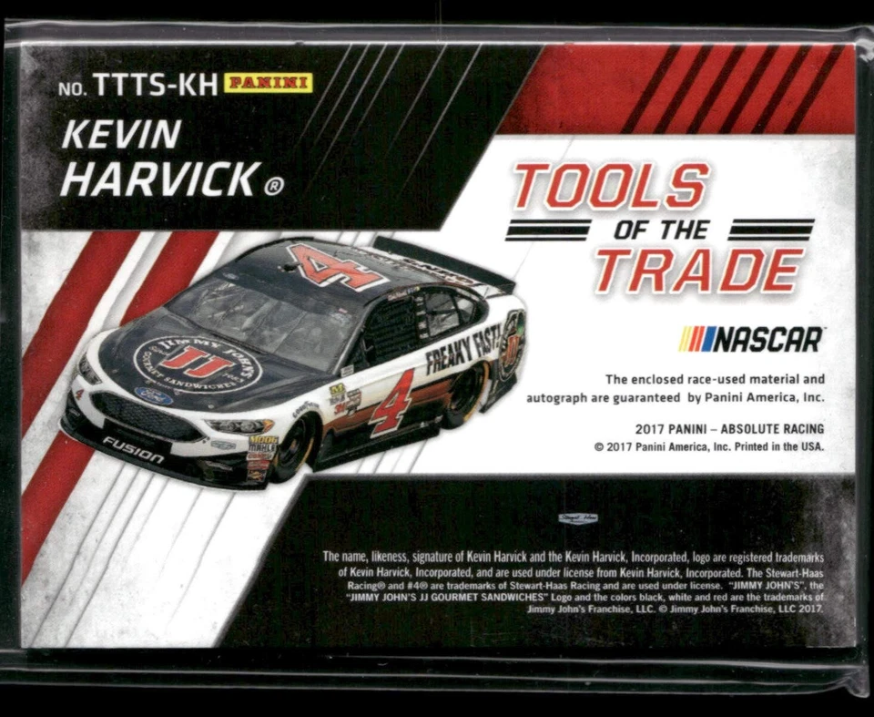 2017 Absolute Racing KEVIN HARVICK /40 Auto Relic #TTTS-KH NASCAR N365 - Image 2 of 3