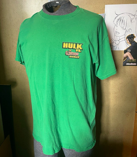 Gildan Ultra Cotton Green Marvel Hulk Graphic Tee Short Sleeve Men's XL