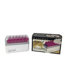 Clairol L-12 Quick Lift Heated Styling Clips Pink Clean With Box Booklet Tested
