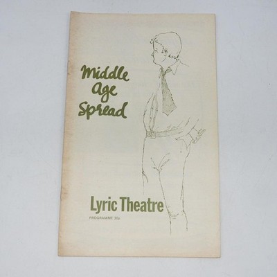 Theater Program Middle Age Spread Lyric Theatre April 1980