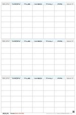 3 Month Vertical Wall Calendar Undated Planner - Laminated - Large 24 x 36-L