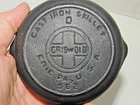 Griswold Cast Iron Skillet #0 Large Block Logo Heat Ring #562