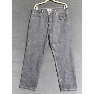 Vintage Levis 501 Jeans 36x30 Gray Straight Button Fly Denim Mexico 38x32 y2k