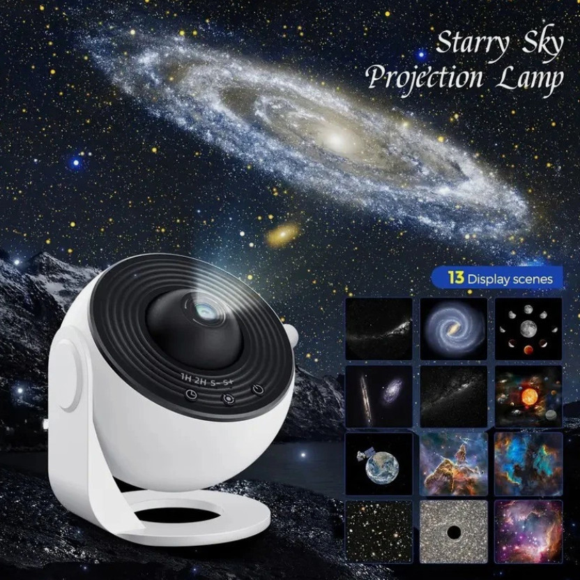 LED Galaxy Projector Starry Night Light Moon Star Sky Nebula Projection Lamp US