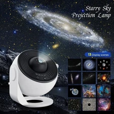 LED Galaxy Projector Starry Night Light Moon Star Sky Nebula Projection Lamp US