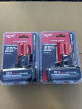 Milwaukee 48-11-2450 M12 RedLithium HIGH OUTPUT 5.0Ah XC5.0 2 Pack Battery