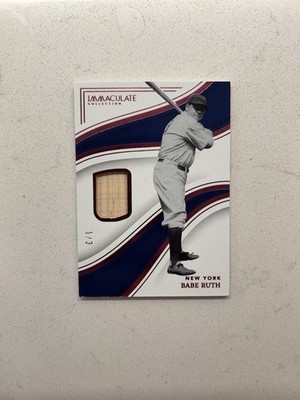 2023 Babe Ruth Panini Immaculate Player Worn Used Bat Relic /3 SP Yankees 🔥⚾️🔥