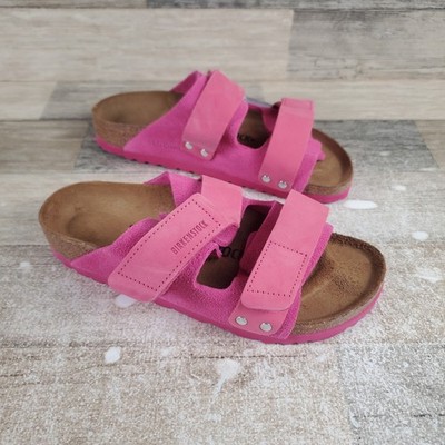 Birkenstock Uji Womens Slide Sandals Sz 5 Narrow Tulip Leather Slip On
