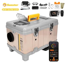 8kw Diesel Air Heater 12V/220V Parking Heater with bluetooth App&Remote Control