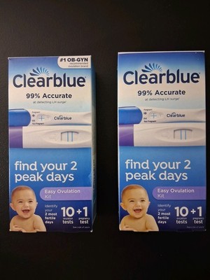 Lot of 2 Clearblue Advanced Digital Ovulation Test Kit 10+1,  Exp 5/27
